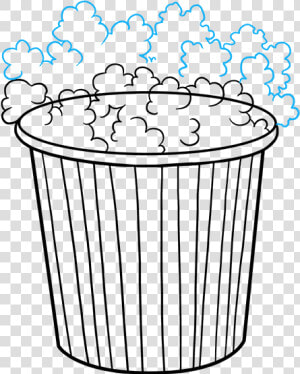 How To Draw Popcorn   Drawing Of Popcorn  HD Png Download