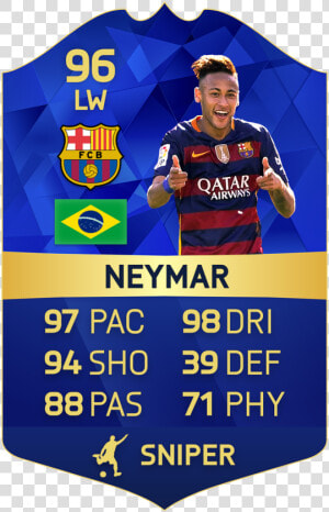 Neymar Tots Fifa 16  HD Png Download