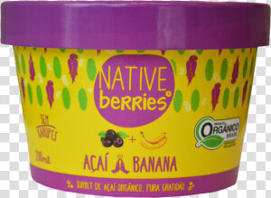 Açaí Com Banana   Acai W  Banana   Native Org Frozen Acai W Banana 200ml  HD Png Download