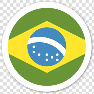 Brazil Flag Sticker   Brazil Flag Logo Transparent  HD Png Download