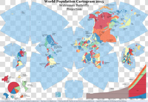 World Map Butterfly Projection  HD Png Download