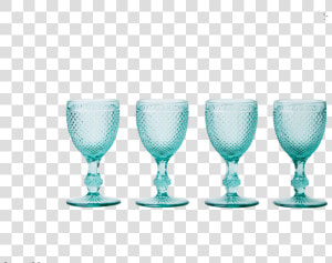 White Wine Glass Set   Turquoise Wine Glass  HD Png Download