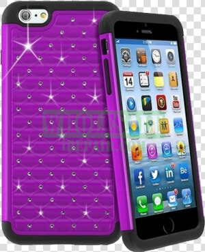 Iphone 6 Purple Diamond Tough Protector Case   Iphone 6 Black Diamond  HD Png Download