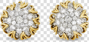 Gold And Diamond Earrings By Van Cleef  amp  Arpels    Diamond Earring Gold Png  Transparent Png