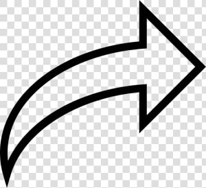 Curved Right Arrow   Curved Arrow To The Right  HD Png Download