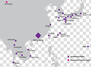 Hk Express Route Map   Hk Express Flight Map  HD Png Download