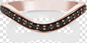 Black Diamond Keeper Eternity Ring  18ct Rose Gold   Bangle  HD Png Download