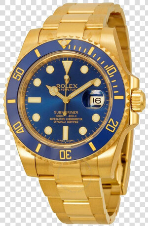 Rolex Transparent Images   Gold And Blue Rolex Submariner  HD Png Download