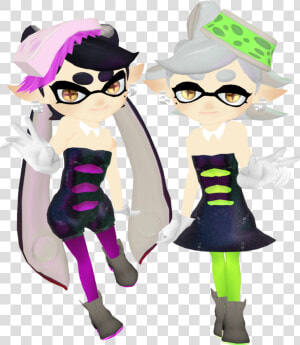 Squid Sisters アオリ  amp  ホタル © しばいぬ♀ download  pass   Splatoon Squid Sisters Mmd  HD Png Download