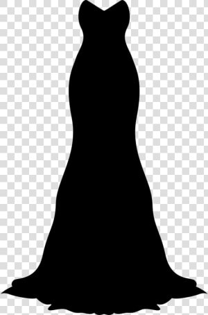 Long Black Gown   Long Evening Gowns Clipart  HD Png Download