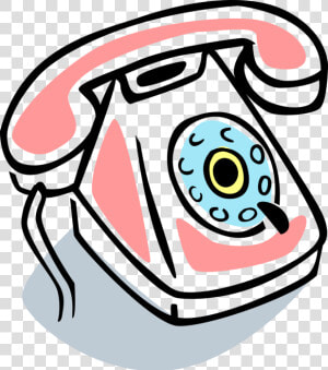 Vector Illustration Of Home Phone Telecommunications  HD Png Download