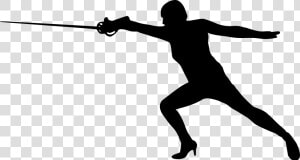 Silhouette Fencing With Swords  HD Png Download