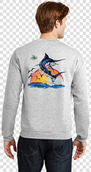 Outer Banks Sunrise Marlin Sweatshirt Deep Sea Fishing   Outer Banks  HD Png Download