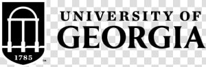 University Of Georgia Two color Black Logo   University Of Georgia Logo Black And White  HD Png Download