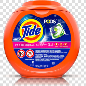 Tide Pods Original Scent He Turbo Laundry Detergent   Tide Pods Fresh Coral Blast  HD Png Download