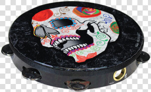 Remo Tambourine Skull  HD Png Download