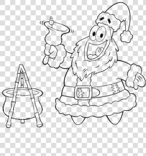 Spongebob Christmas Patrick Coloring Pages   Spongebob Drawings For Christmas  HD Png Download