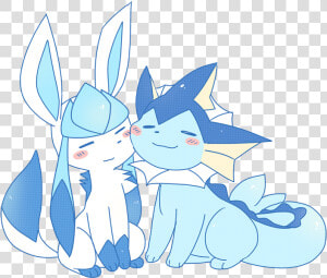 Glaceon And Vaporeon Cute  HD Png Download