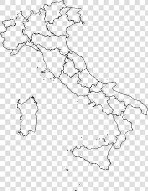 Transparent Big Rig Clipart   Italy Map Outline Regions  HD Png Download