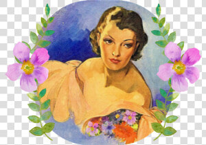 Vintage  Woman  Retro  Label  Scrapbook  Element   Mujer Vintage Png  Transparent Png