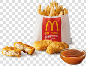 Title   Mcdonalds Chicken Nuggets And Chips  HD Png Download