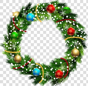 Christmas Wreath Png Clip Art Image   Christmas Wreath Deer Clip Art  Transparent Png