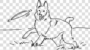 Dog  Game  Play  Happy  German Shepherd Dog  Mammals   Coloring Book  HD Png Download