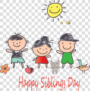 Transparent Siblings Day Cartoon Playing With Kids   Siblings Cartoon  HD Png Download