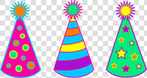 Birthday Clipart Party Hat   Party Hats Clipart Black And White  HD Png Download