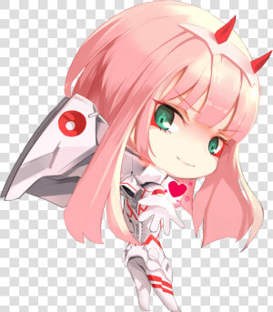 Darling In The Franxx Zero Two Chibi  HD Png Download