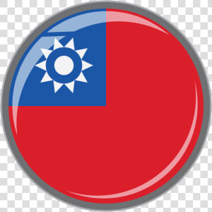 Flag Of Taiwan   Circle  HD Png Download