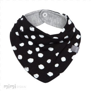 Mimi Bib Black White Dot   Polka Dot  HD Png Download