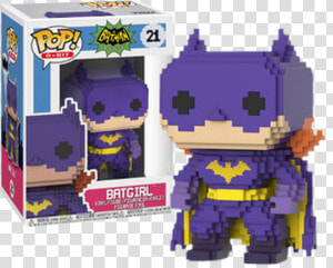 1966 Batgirl 8 bit Purple Us Exclusive Pop Vinyl Figure   8 Bit Batgirl Funko Pop  HD Png Download