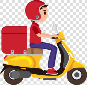 Transparent Delivery Png   Delivery Boy With Bike  Png Download