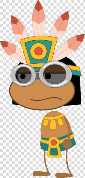 Aztecwarriorgoggles   Aztec Warrior Toon Aztec  HD Png Download