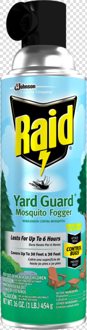 Raid Yard Guard Mosquito Fogger  16 Oz   Raid Yard Guard Mosquito Fogger  HD Png Download