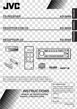 Jvc Kd S890 Manual  HD Png Download