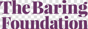 Baring Foundation Logo  HD Png Download