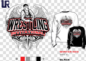 Wrestling Invitational Tshirt Vector Design Separated   Portable Network Graphics  HD Png Download