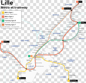 Lille Public Transport Map  HD Png Download