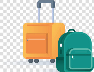 Suitcase hand And Art   Trip Baggage Illustration  HD Png Download