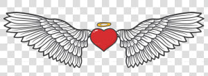 Transparent Devil Wings Png   Love Heart With Wings Png  Png Download