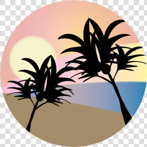 Sunset Silhouette Hawaiian Free Png Hq Clipart   ハワイ イラスト フリー 素材  Transparent Png