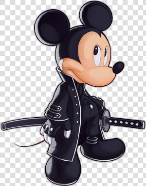 Kingdom Hearts In Black   Badass Kingdom Hearts Mickey Mouse  HD Png Download