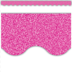 Pink Glitz Scalloped Border Trim   Paper Product  HD Png Download