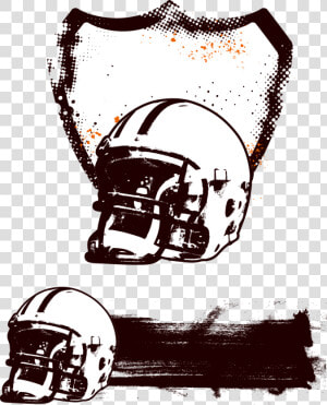 American Football Football Helmet Grunge Illustration   American Football Helmets Stencil  HD Png Download