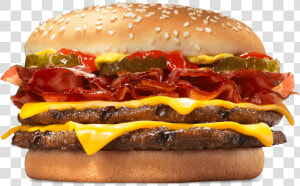 Double Cheese Bacon Burger King  HD Png Download