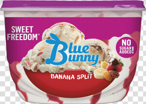 Sweet Freedom® Banana Split   Blue Bunny Monster Cookie Mash  HD Png Download