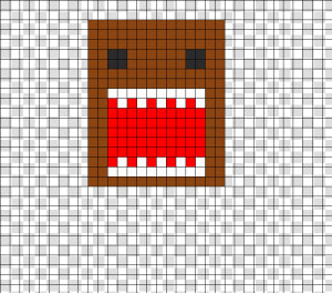 Domo Perler Bead Pattern   Bead Sprite   8 Bit Yin Yang  HD Png Download