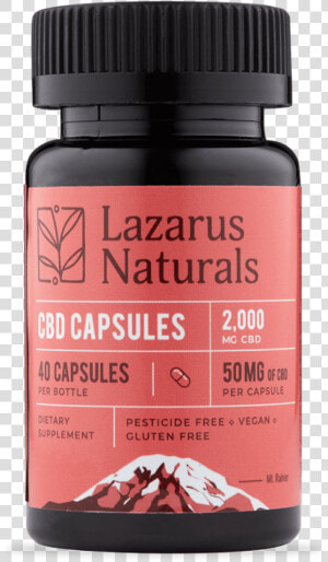 Lazarus Naturals 50mg Full Spectrum Cbd Capsules   Lazarus Naturals Cbd Capsules  HD Png Download